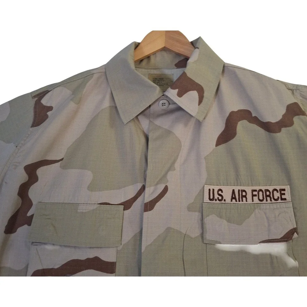 US Air Force Desert Camo Combat Coat Jacket XL Regular 3 Color BDU Master Sgt
